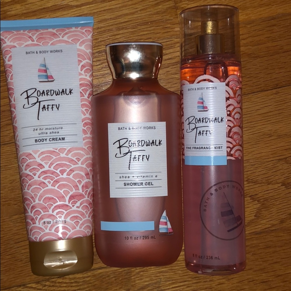 board walk taffy bath and body works set